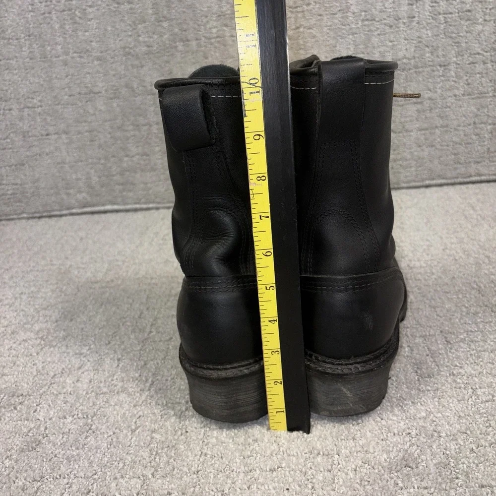 Carolina 1922 Black Leather Logger Boots Steel Toe Made In USA Men's Size 14 2E